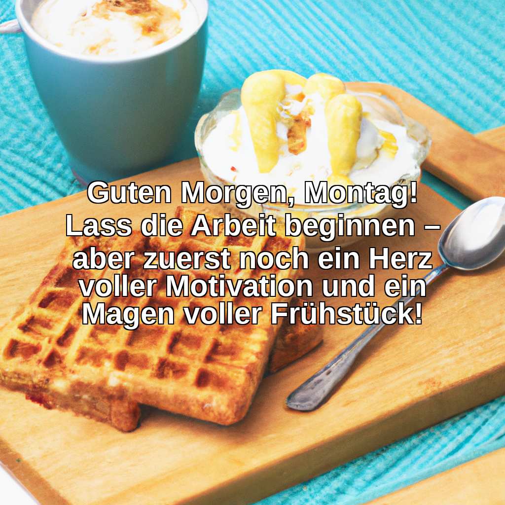 Guten Morgen, Montag! Lass die Arbeit beginnen – aber zuerst noch ein Herz voller Motivation und ein Magen voller Frühstück!