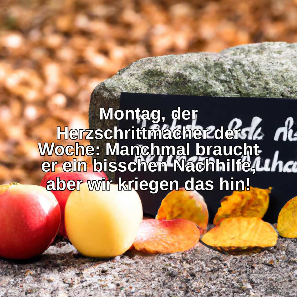 Montag, der Herzschrittmacher der Woche: Manchmal braucht er ein bisschen Nachhilfe, aber wir kriegen das hin!