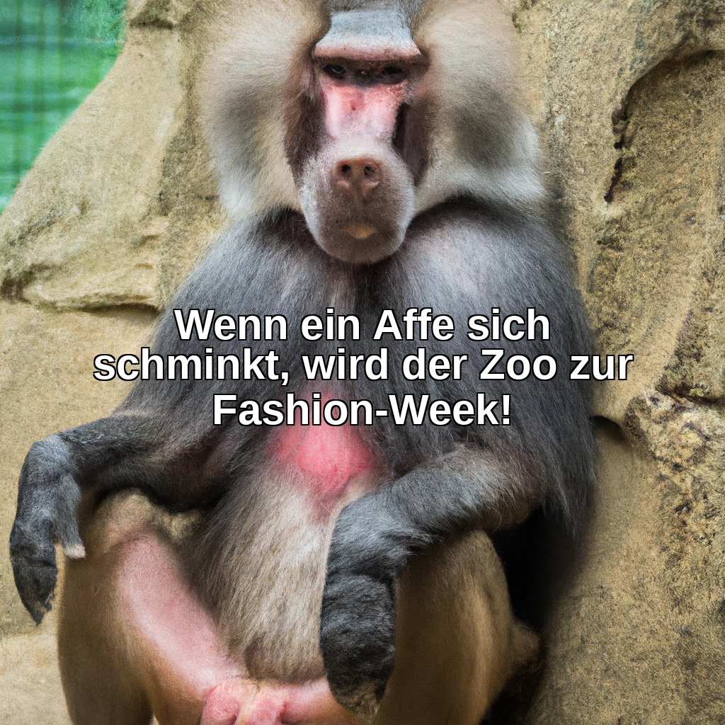 Wenn ein Affe sich schminkt, wird der Zoo zur Fashion-Week!